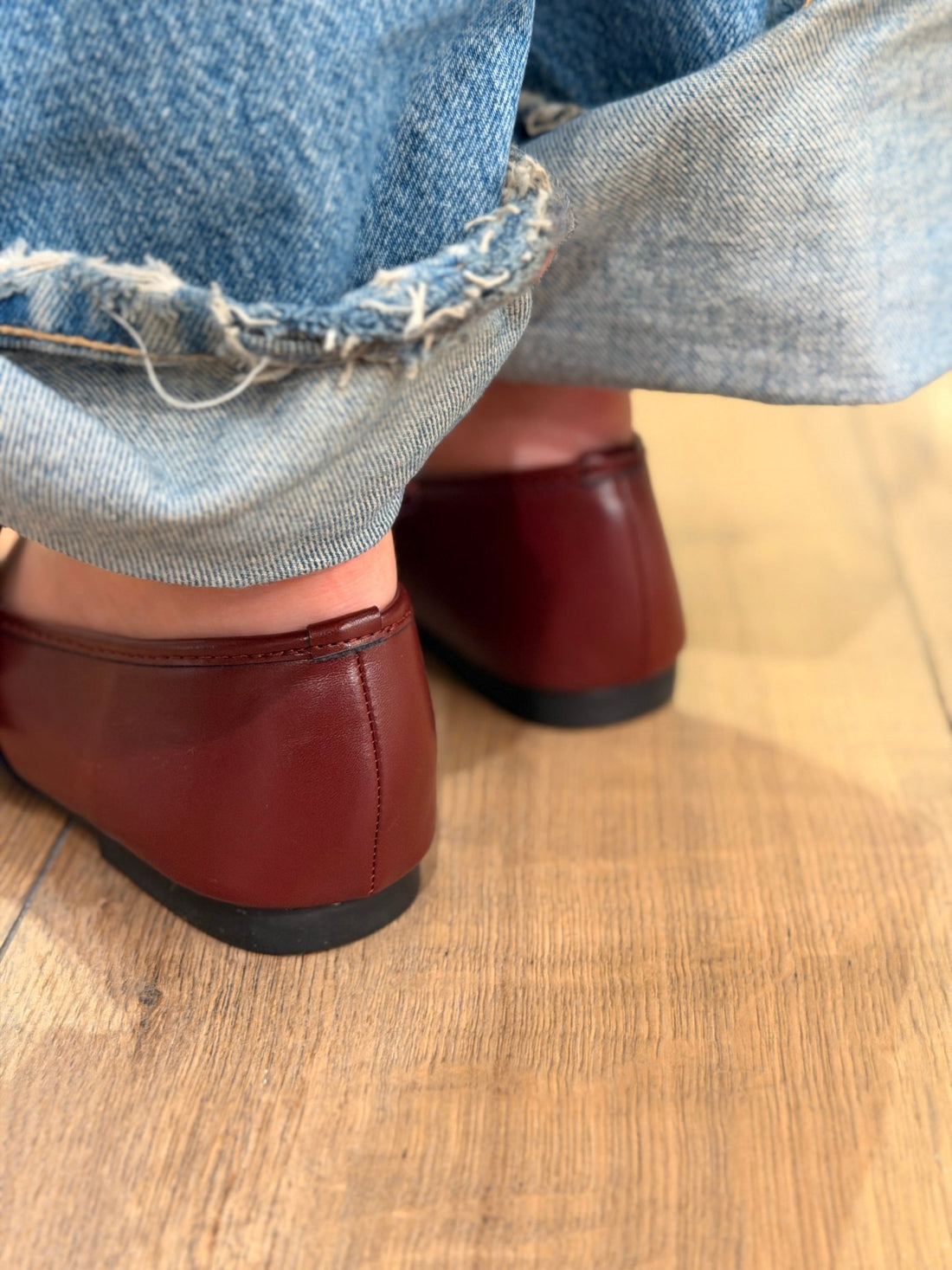 Ballerines bordeaux a clous - Léone