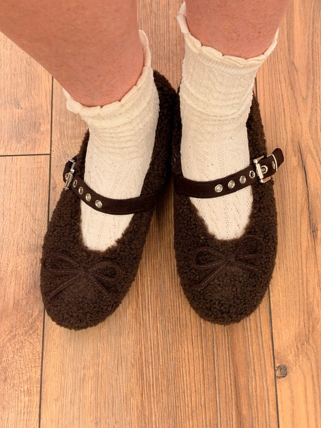 Ballerines mouton marron - Léone
