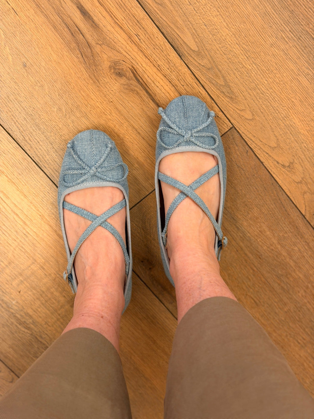 Ballerines noeud en jean - Léone