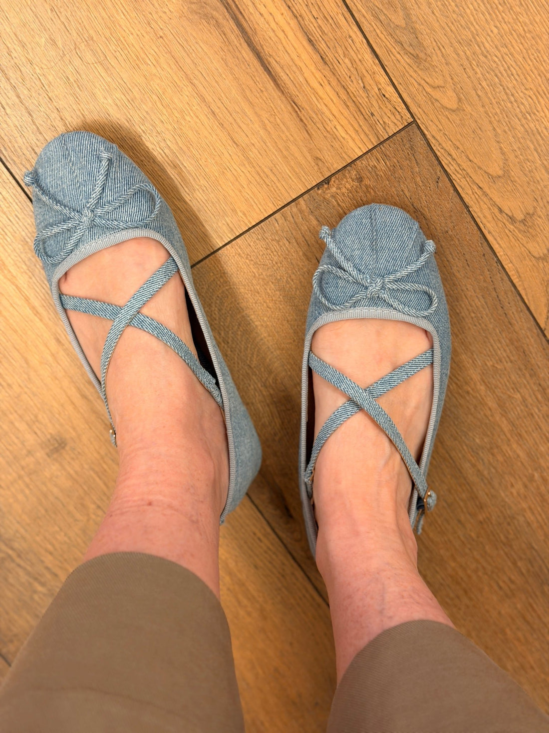 Ballerines noeud en jean - Léone