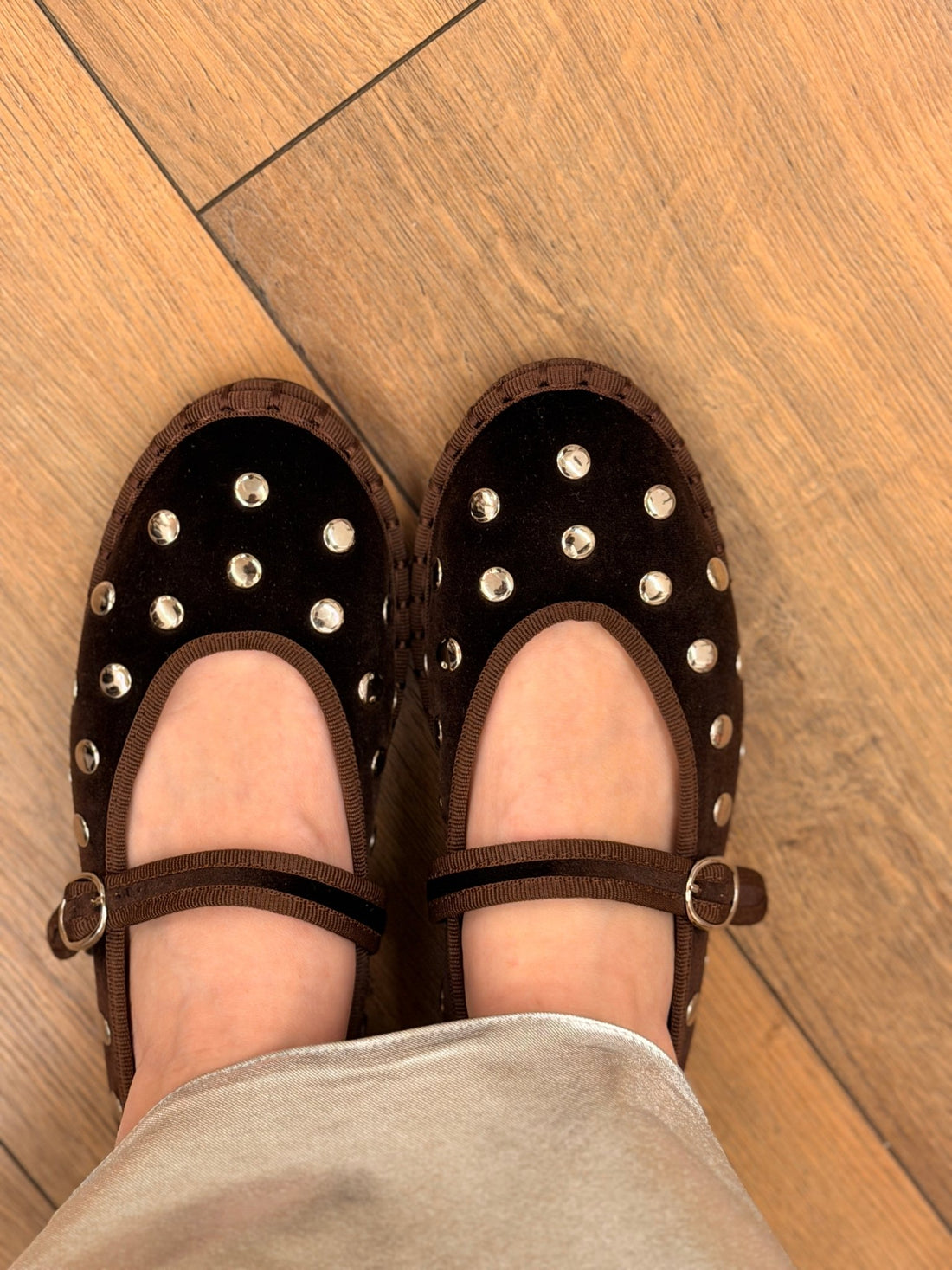 Ballerines velours marron - Léone