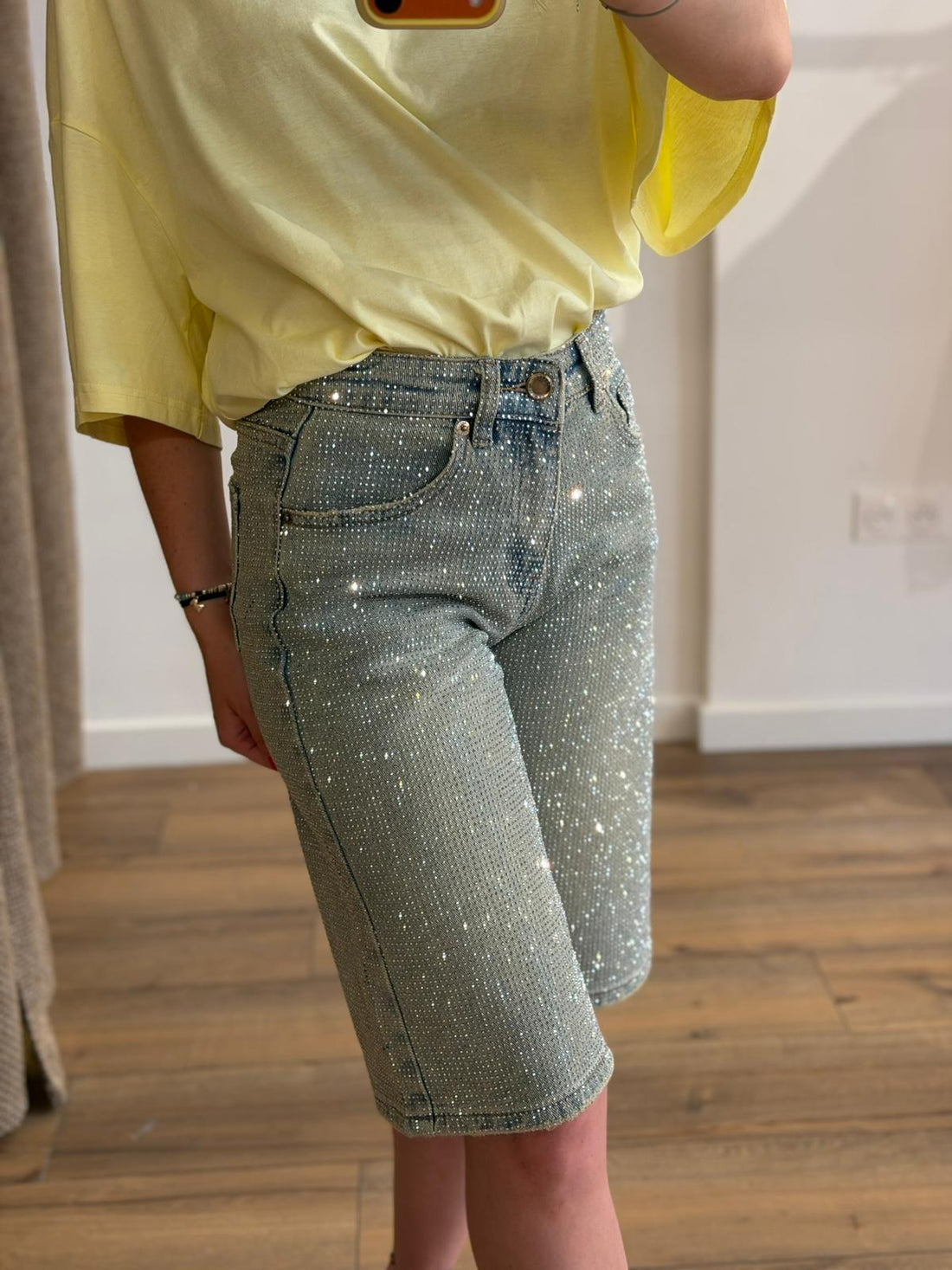 Bermuda à strass Miza - Léone
