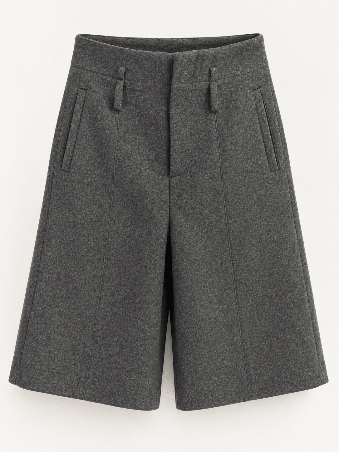 Bermuda en laine gris - Léone