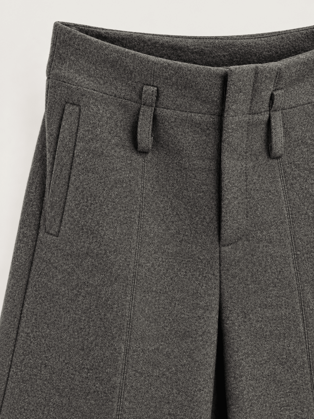 Bermuda en laine gris - Léone