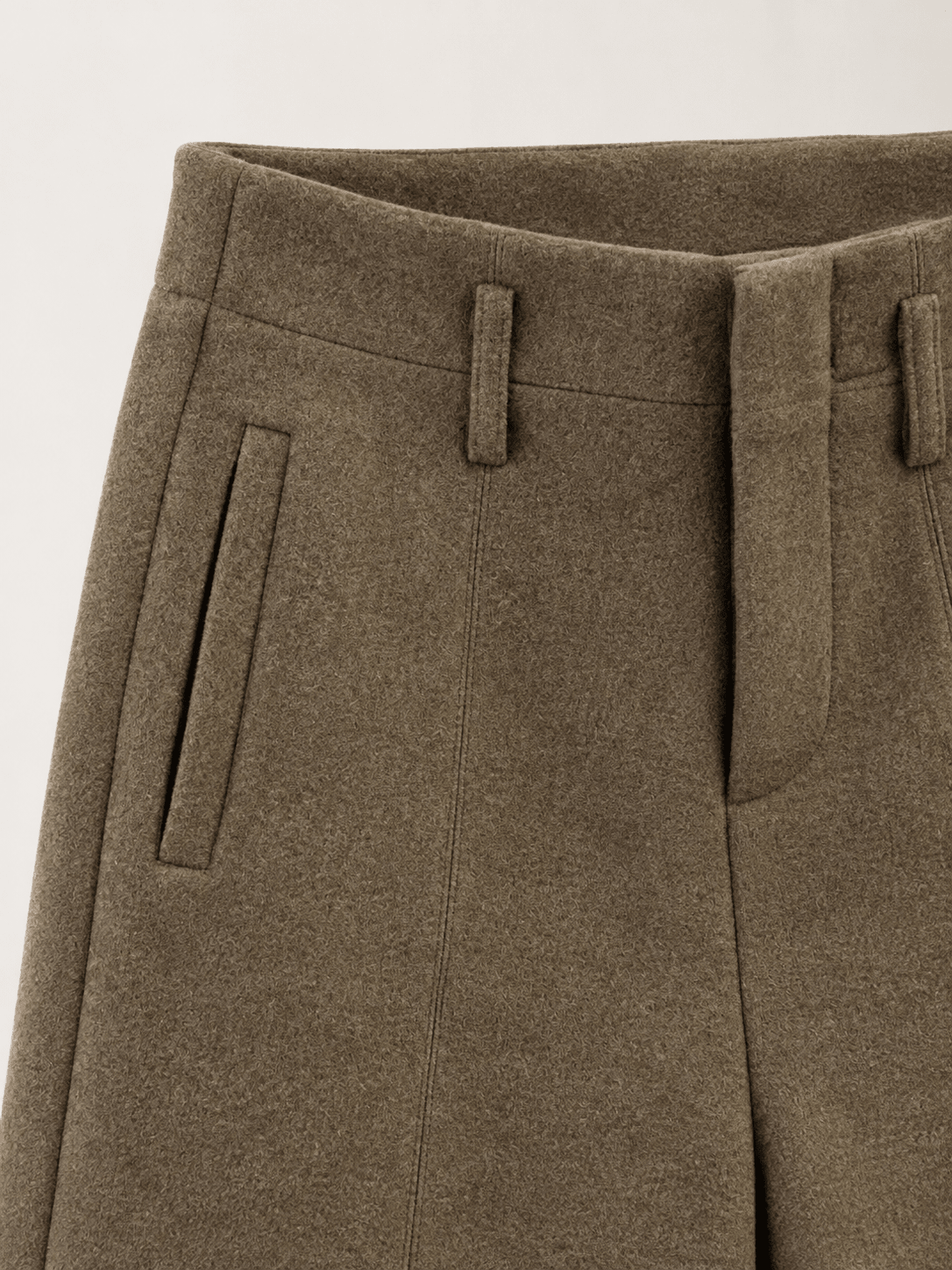 Bermuda en laine taupe - Léone