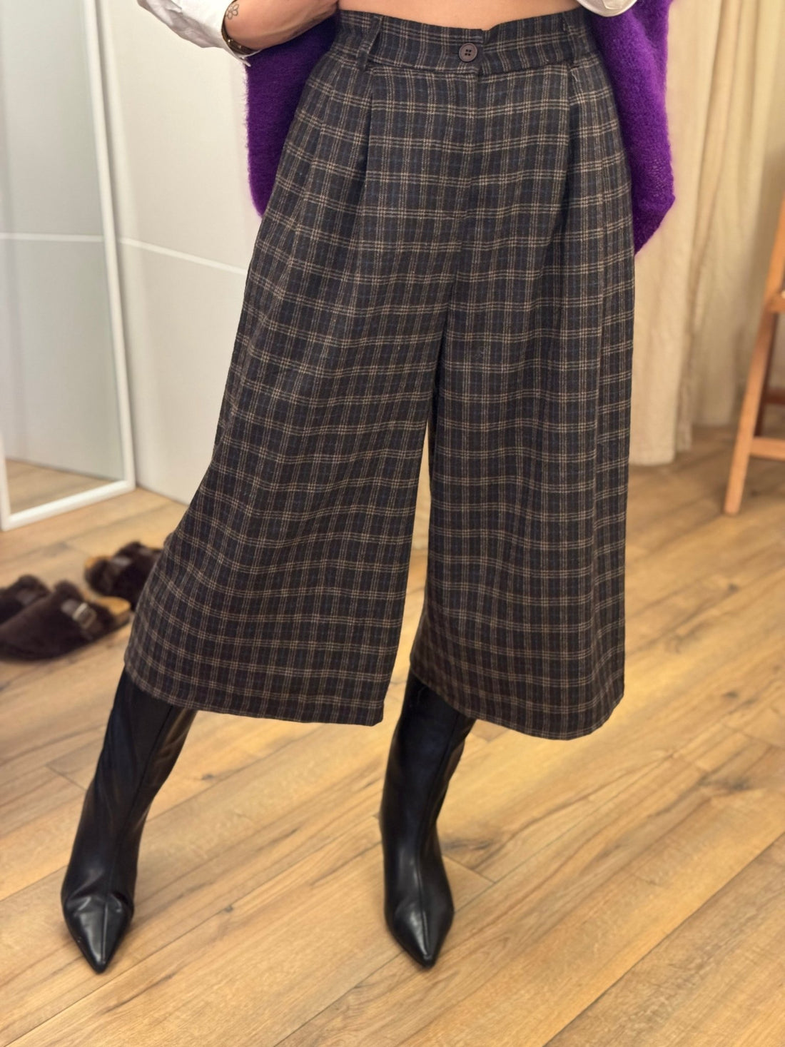 Bermuda suzon marron - Léone