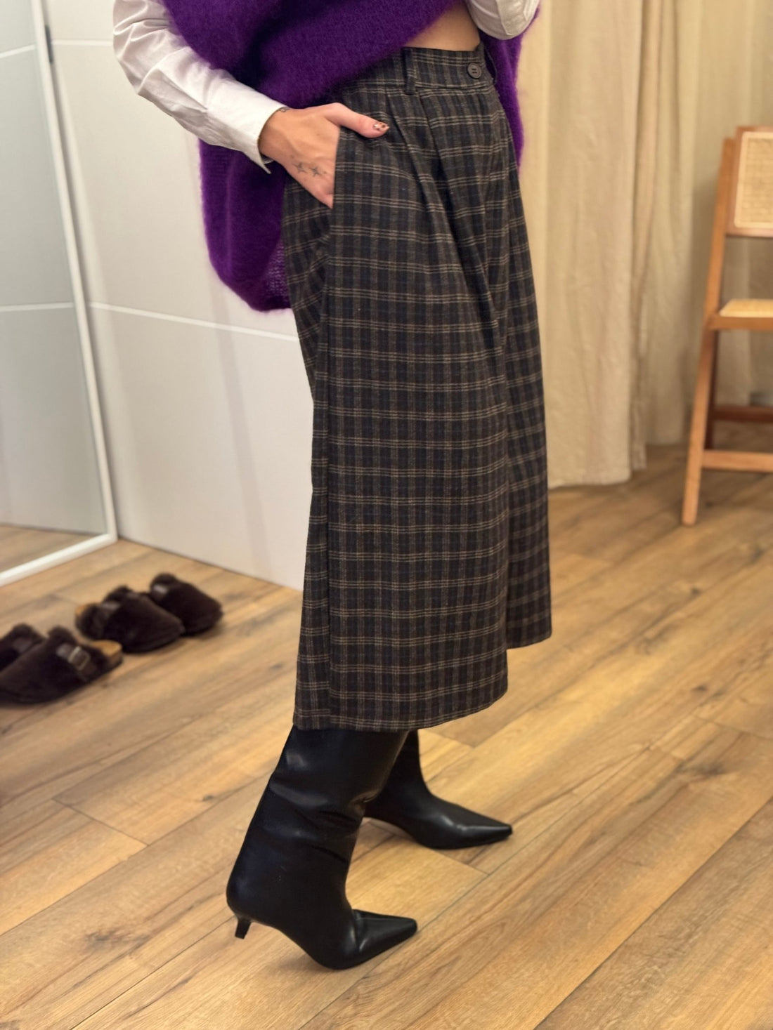 Bermuda suzon marron - Léone