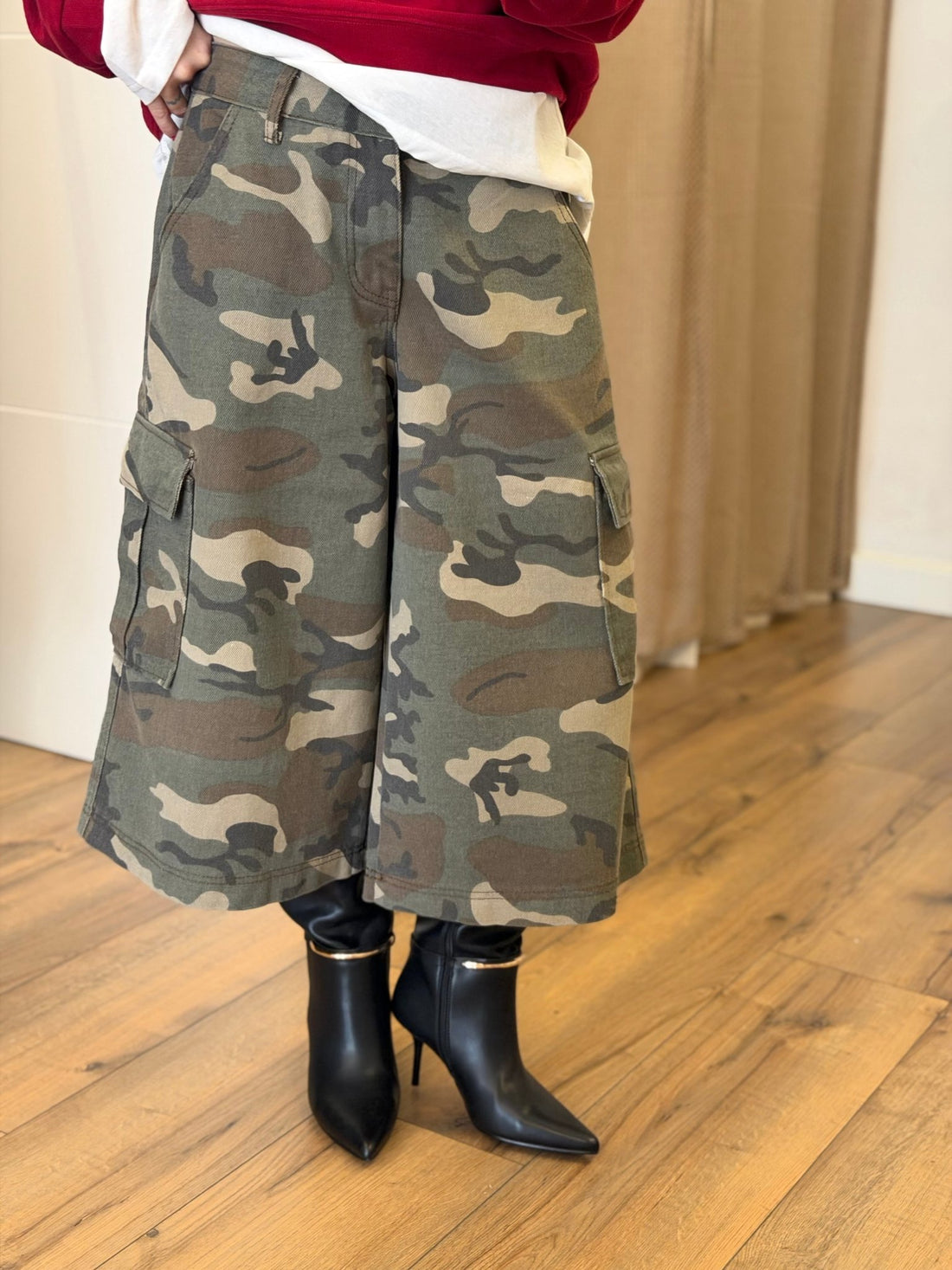 Bermuda treilli camouflage - Léone