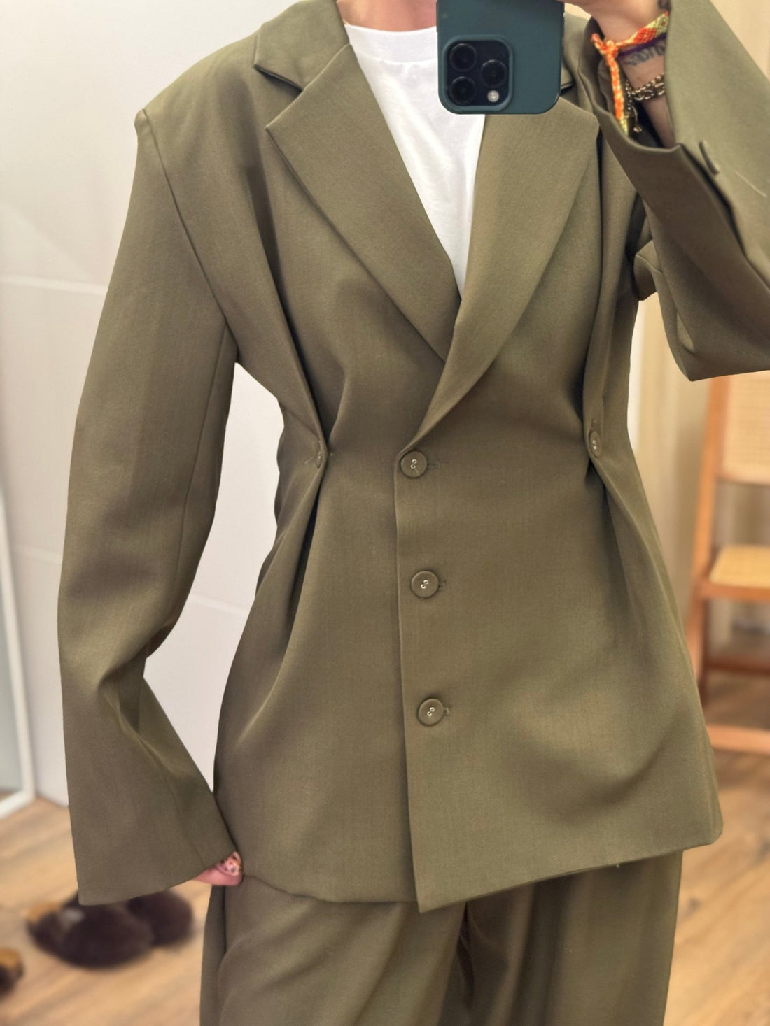 Blazer derrik kaki - Léone