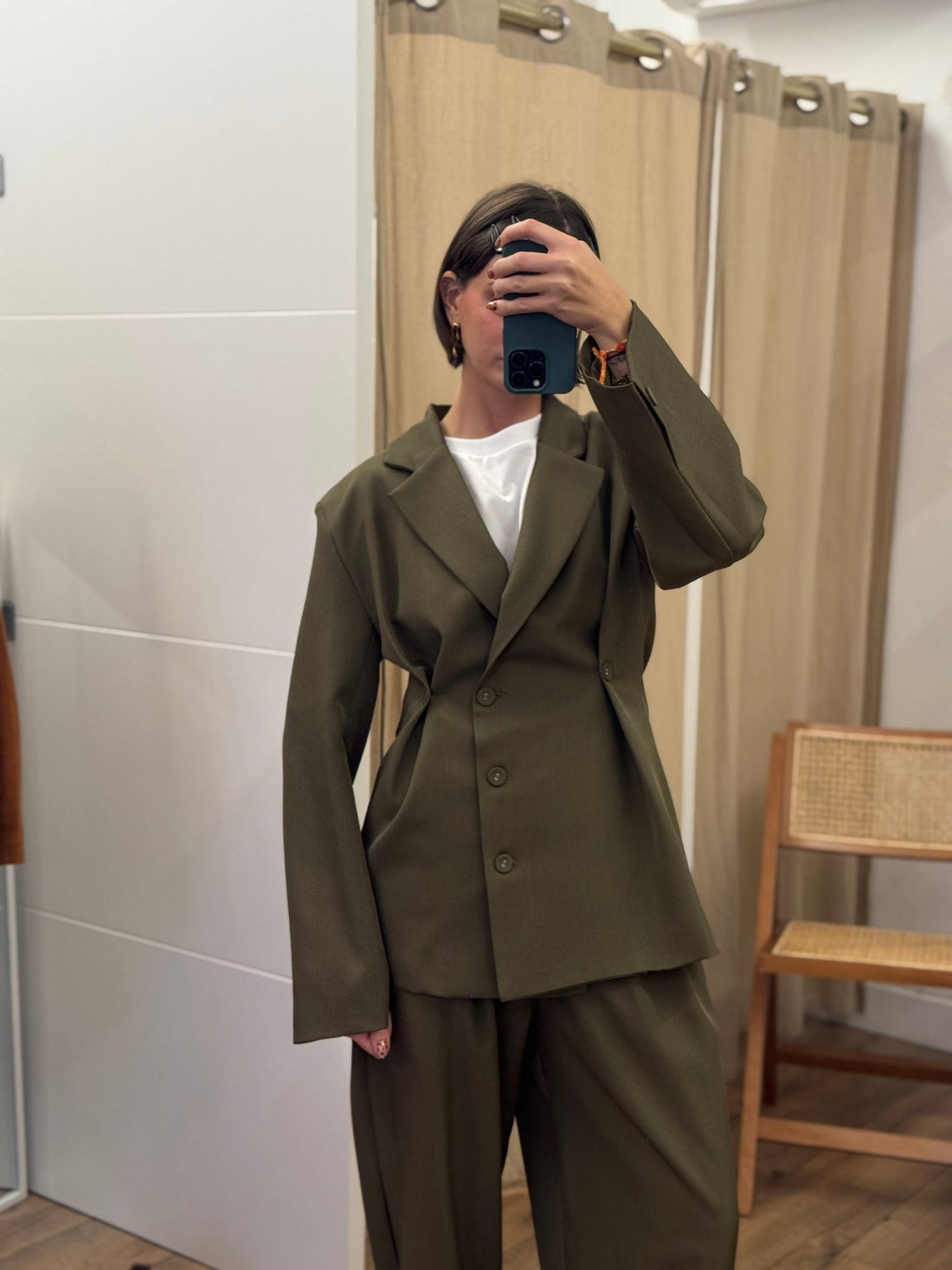 Blazer derrik kaki - Léone