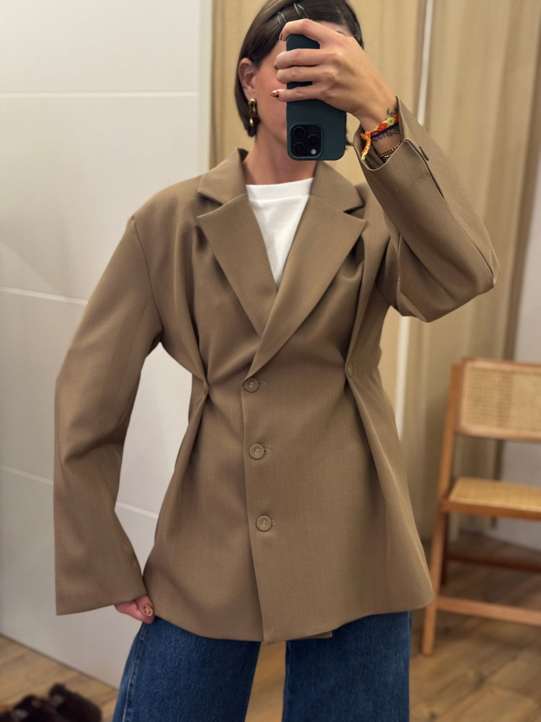 Blazer derrik taupe - Léone