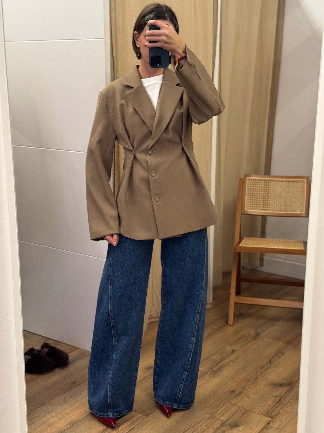 Blazer derrik taupe - Léone