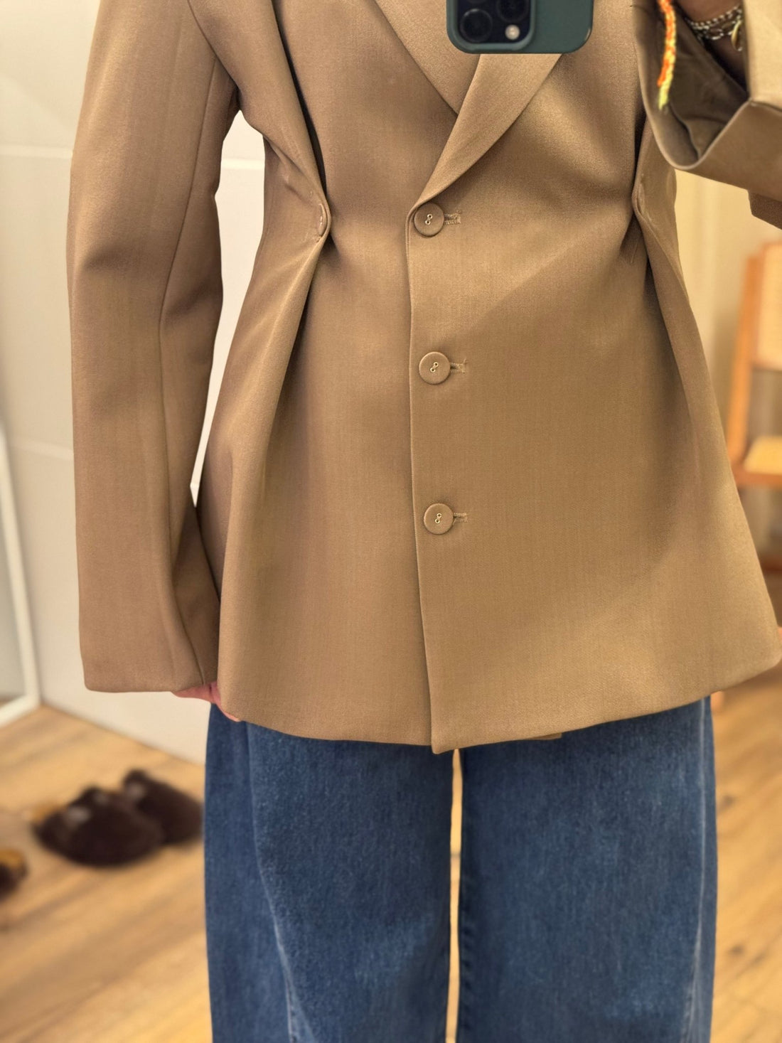 Blazer derrik taupe - Léone