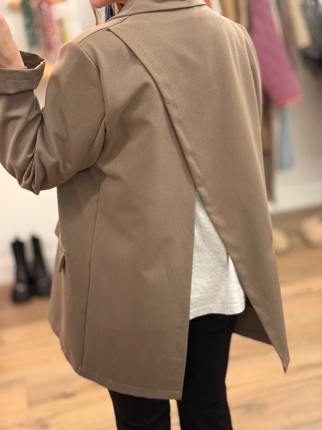 Blazer Franck taupe - Léone