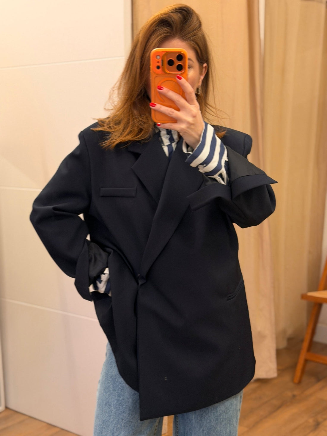 Blazer pinky bleu marine - Léone
