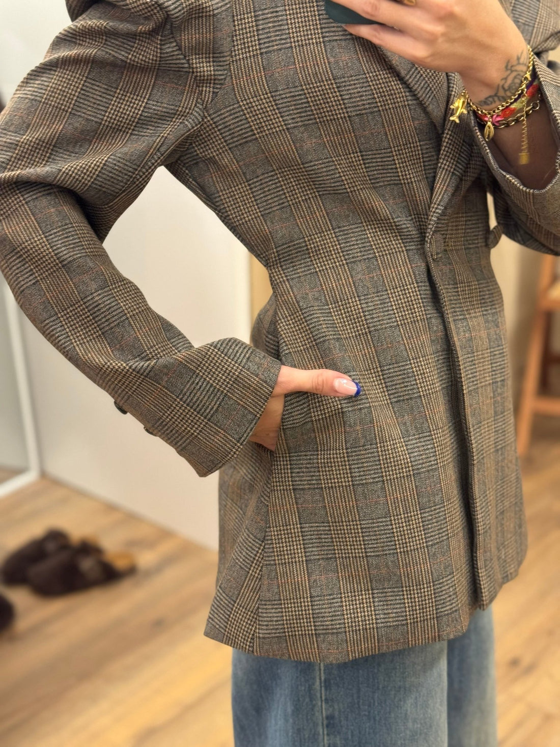 Blazer solan bis a carreaux - Léone