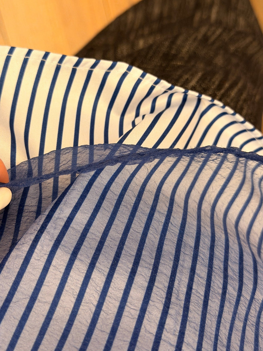 Blouse rayee bleue - Léone