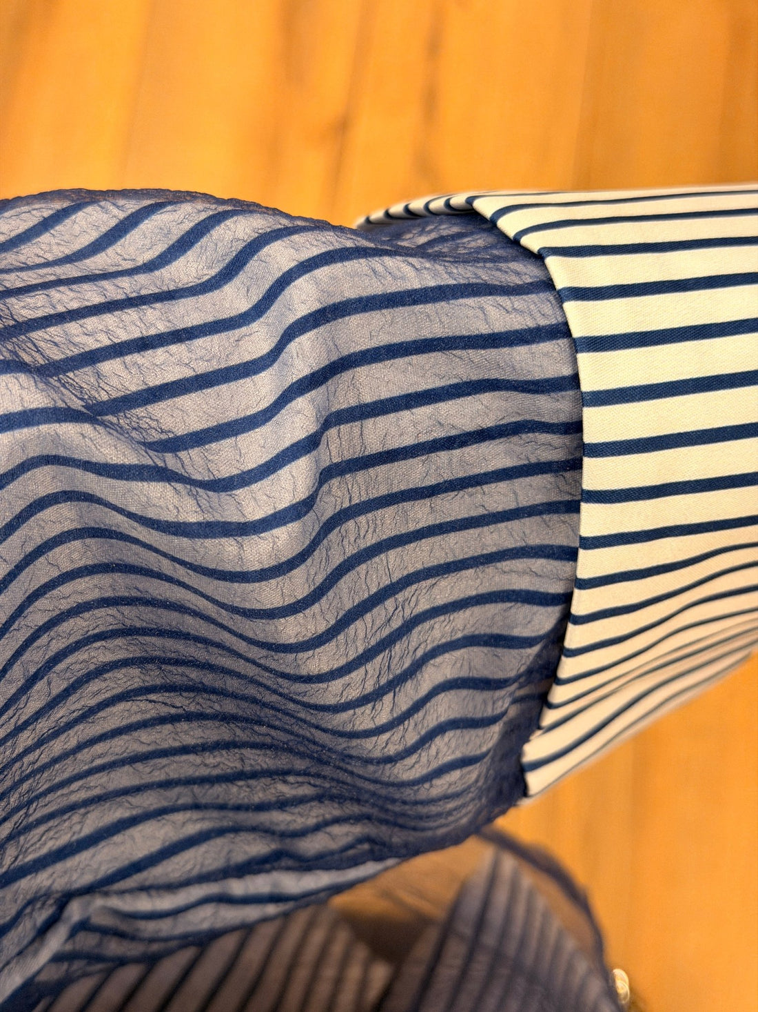 Blouse rayee bleue - Léone