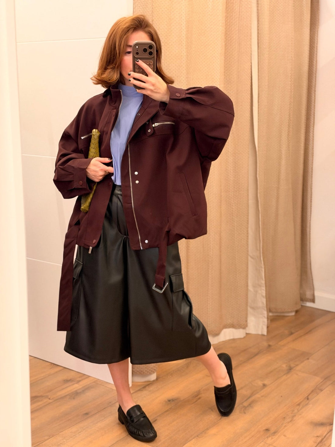 Blouson bordeaux en coton - Léone