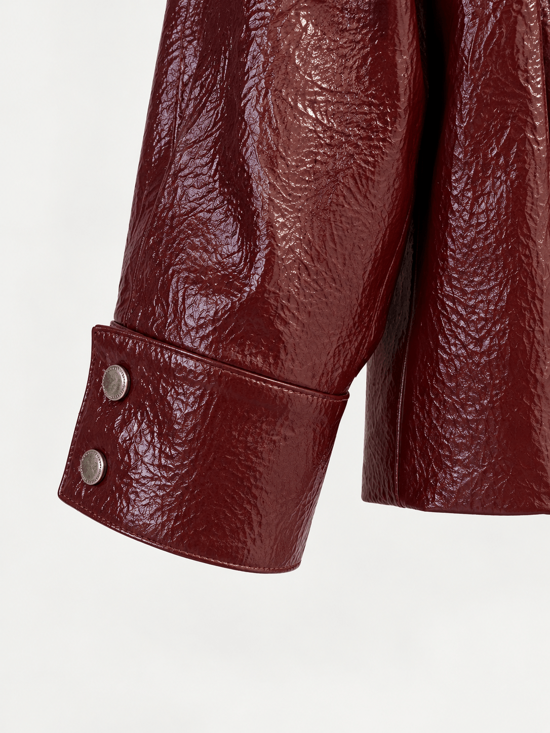 Blouson simili laqué bordeaux - Léone