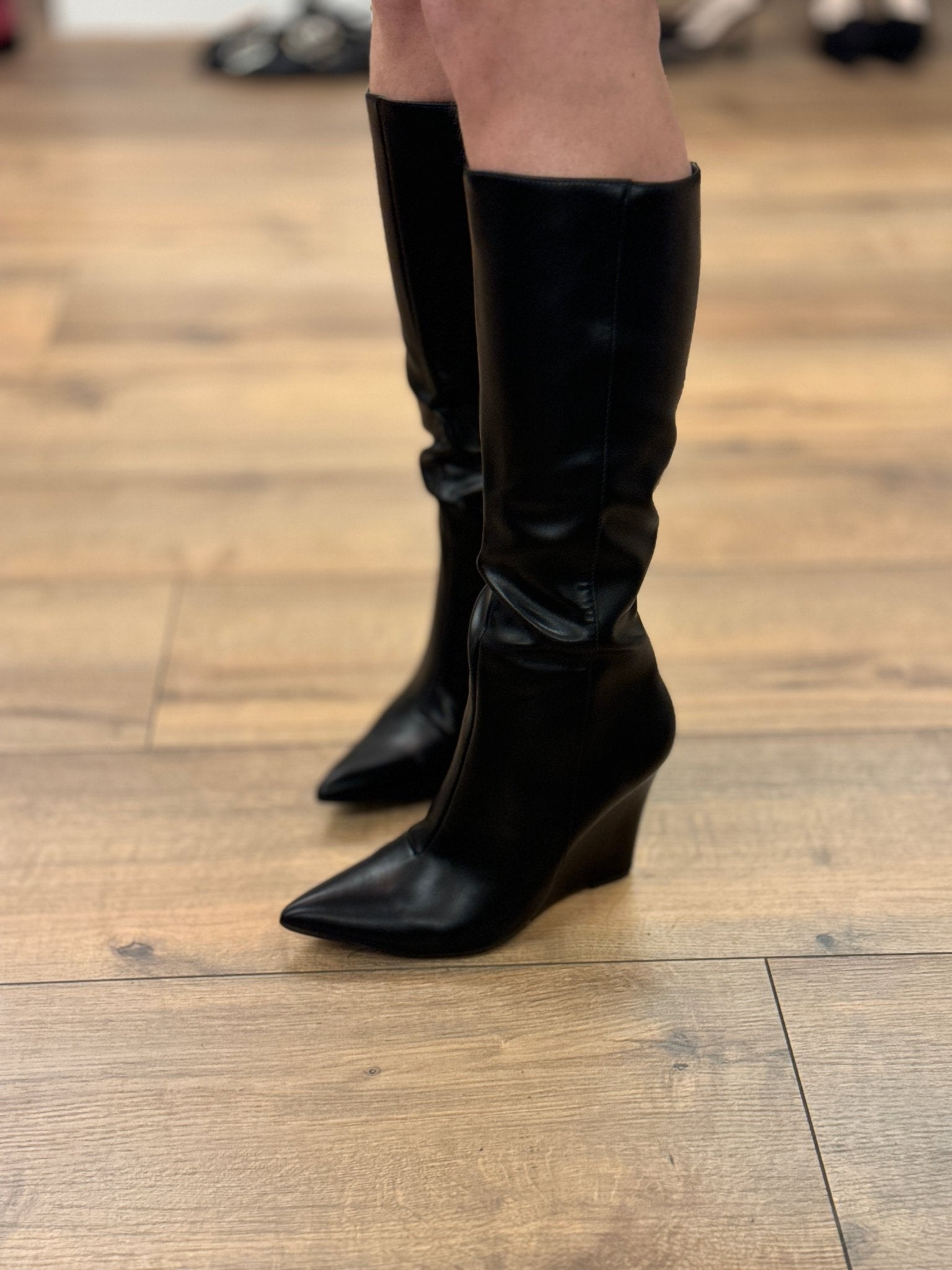 Bottes compensees noires