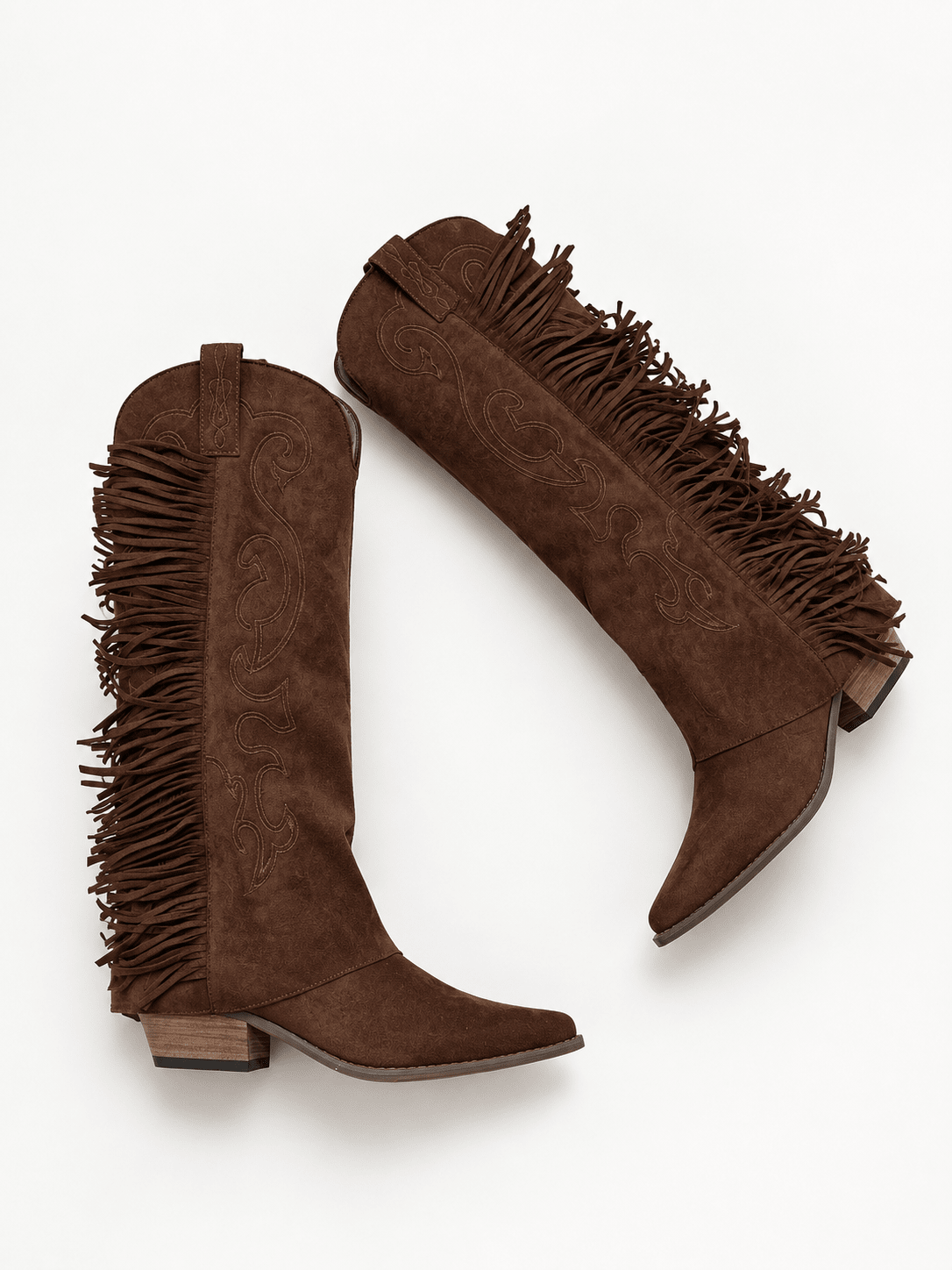 Bottes daim synthetique marron - Léone