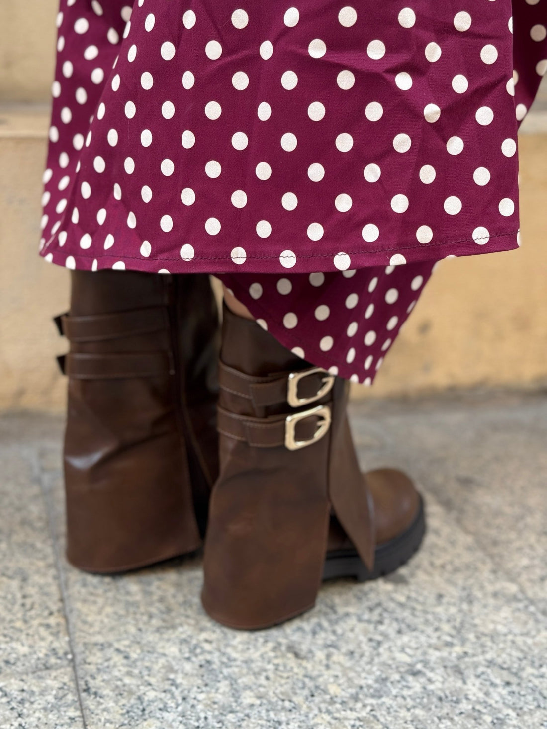Bottes motardes marron - Léone