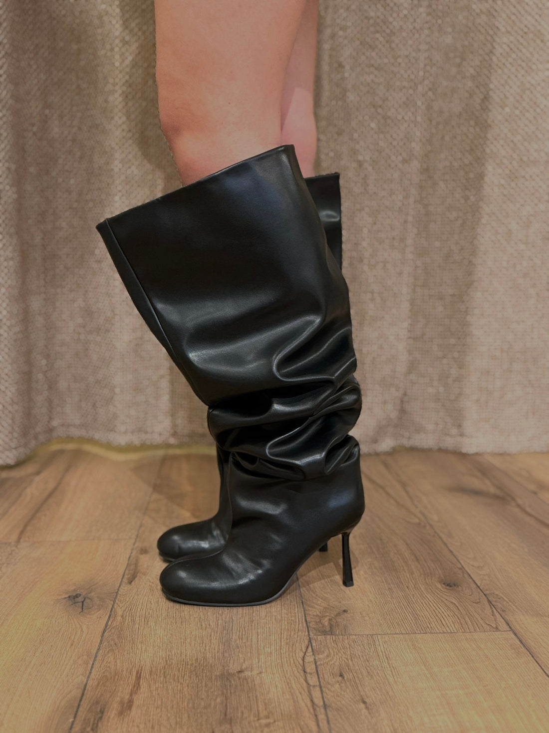 Bottes noir bout rond - Léone