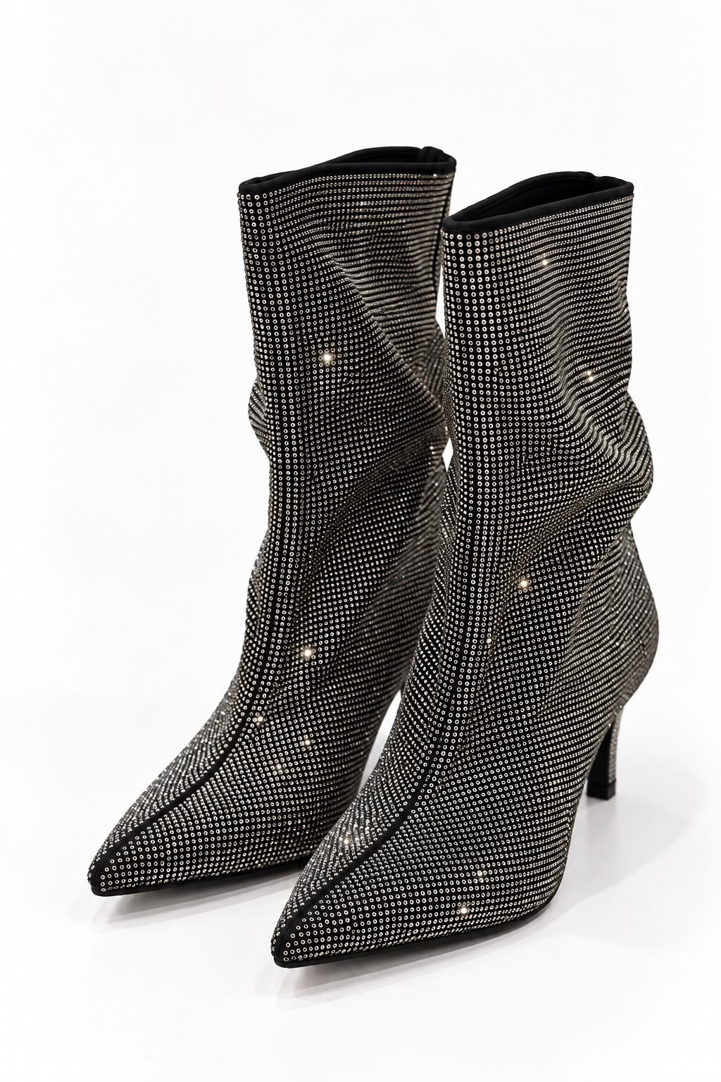 Bottines à strass argentées - Léone