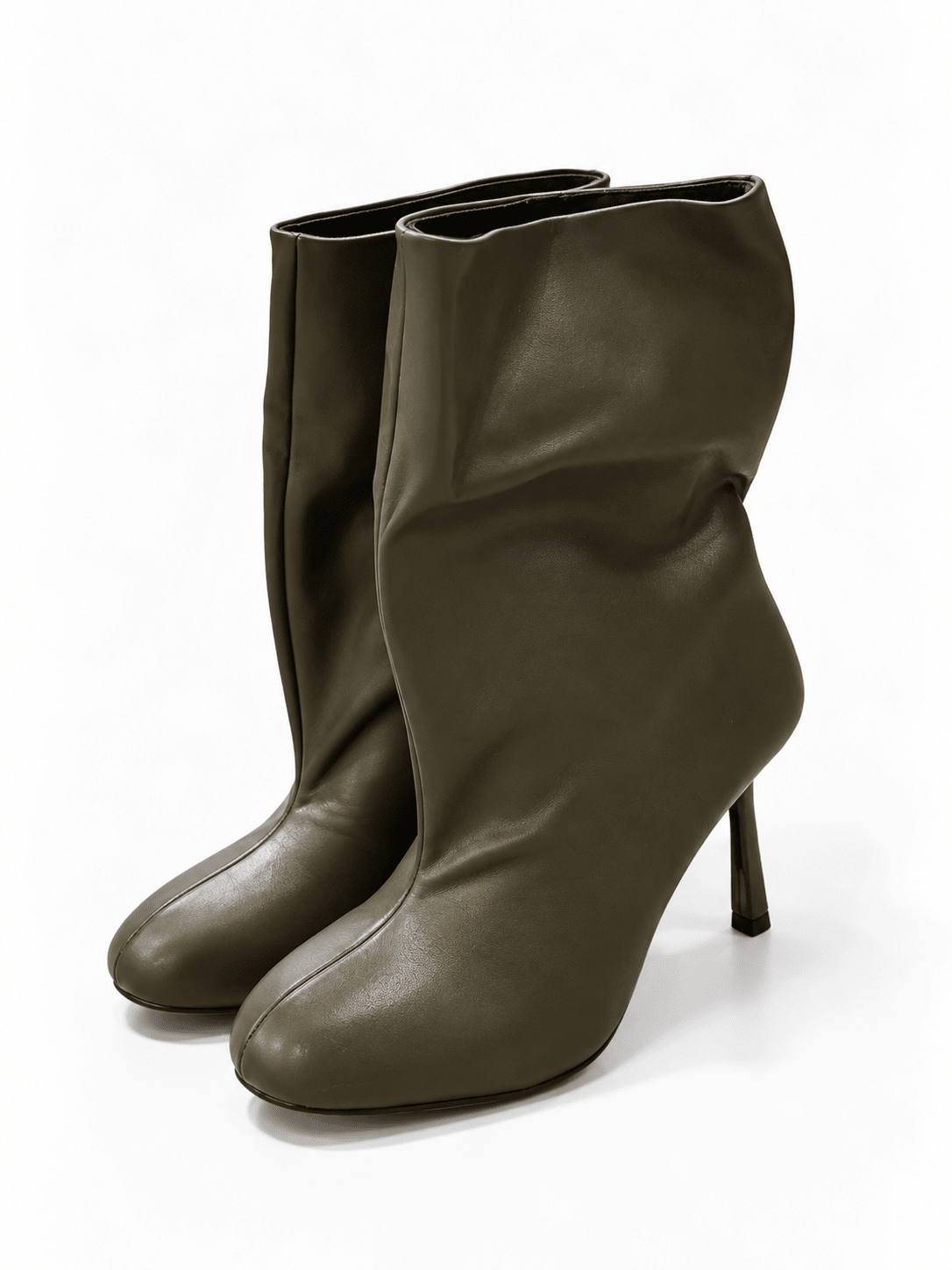 Bottines bout rond kaki - Léone