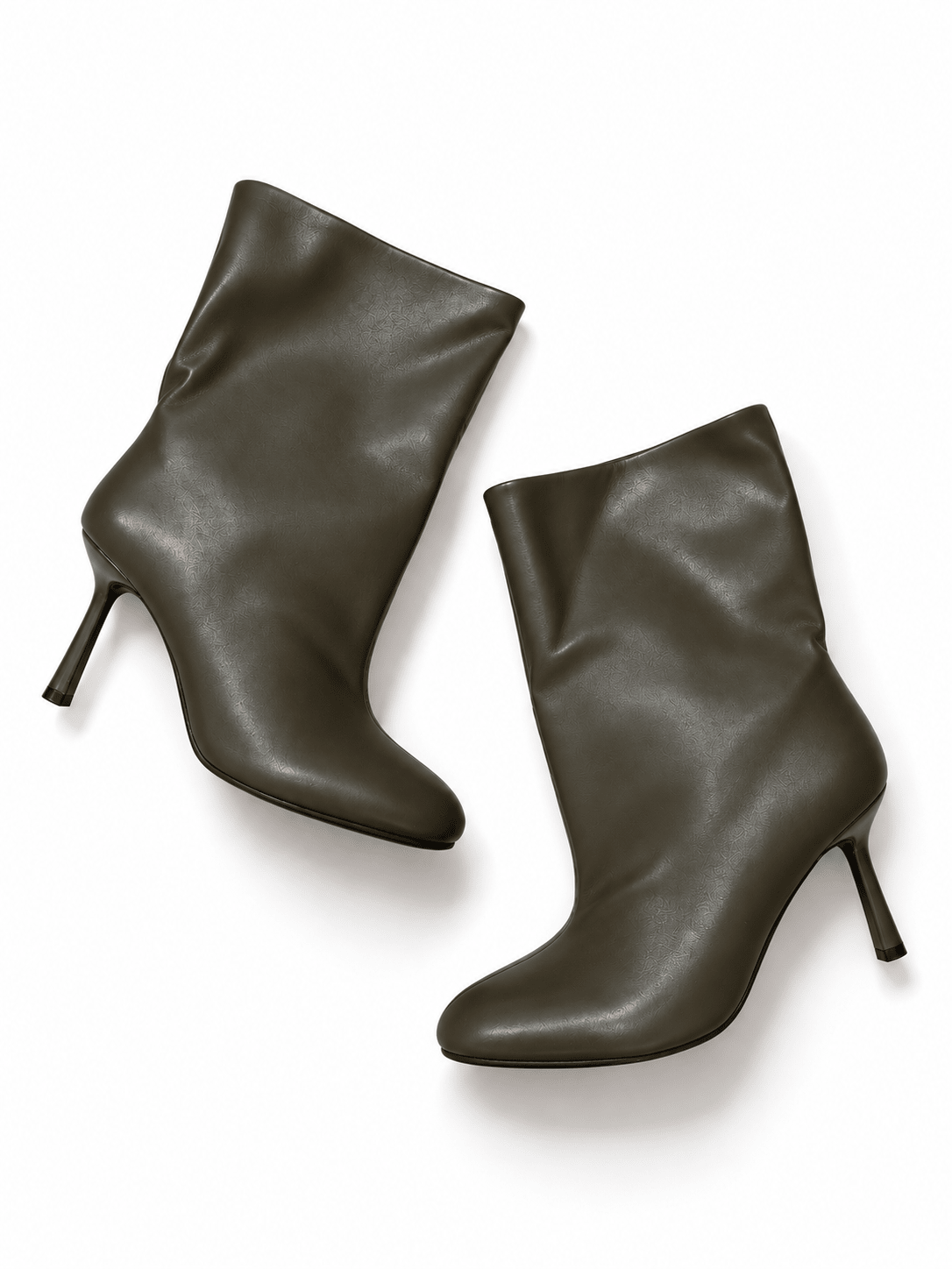 Bottines bout rond kaki - Léone