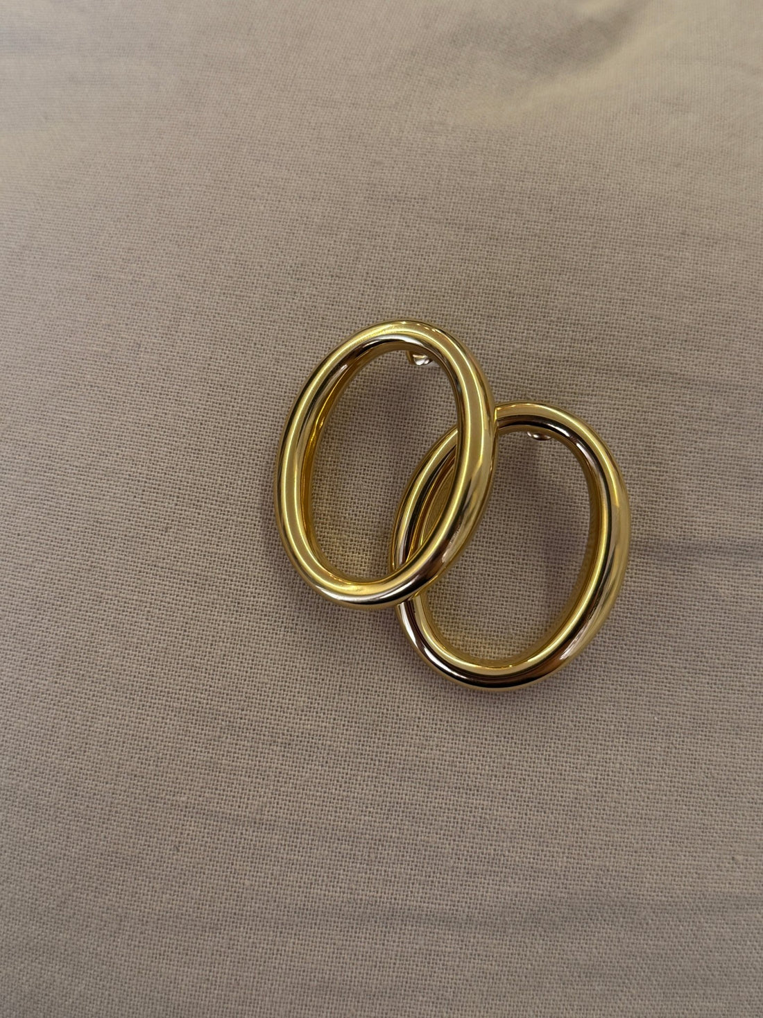 Boucles d’oreilles dorées ovales - Léone