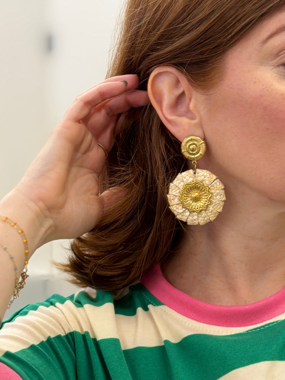 Boucles paille et or - Léone