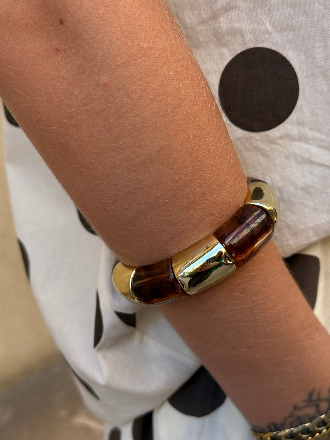 Bracelet marron et doré - Léone
