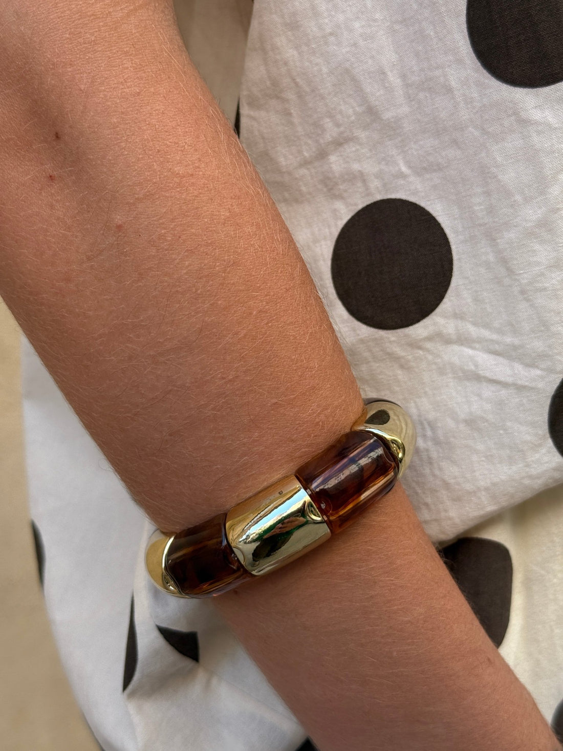 Bracelet marron et doré - Léone