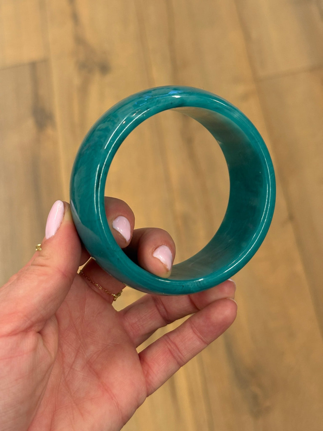 Bracelet résine bleu pétrole - Léone