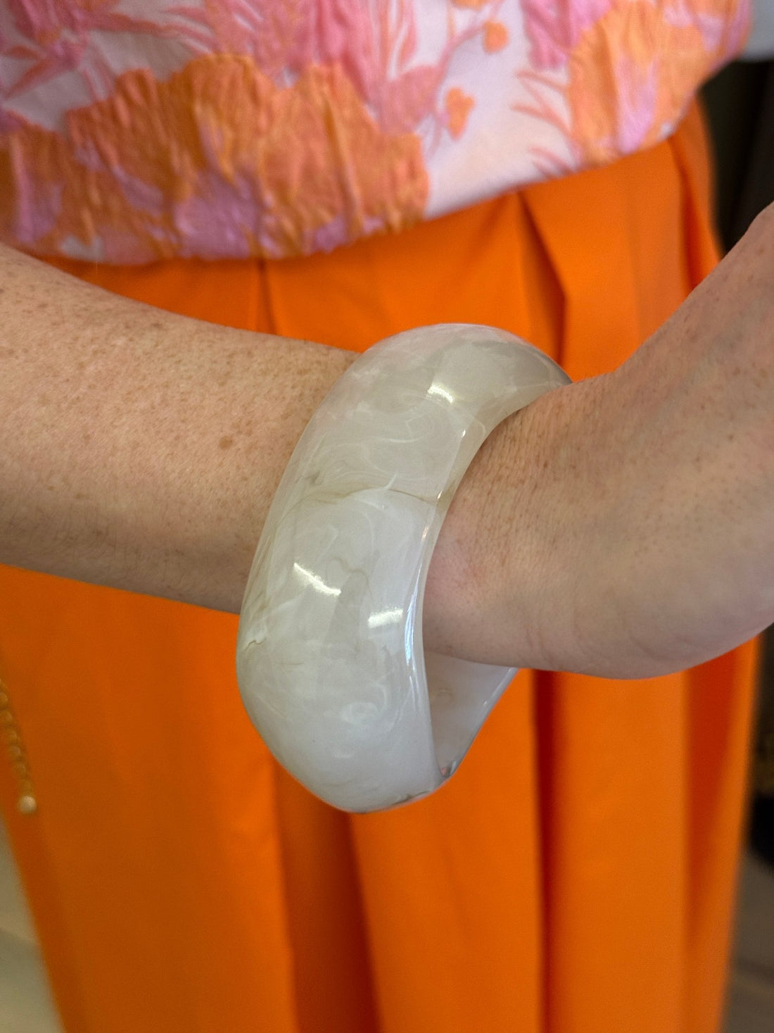Bracelet résine écru - Léone