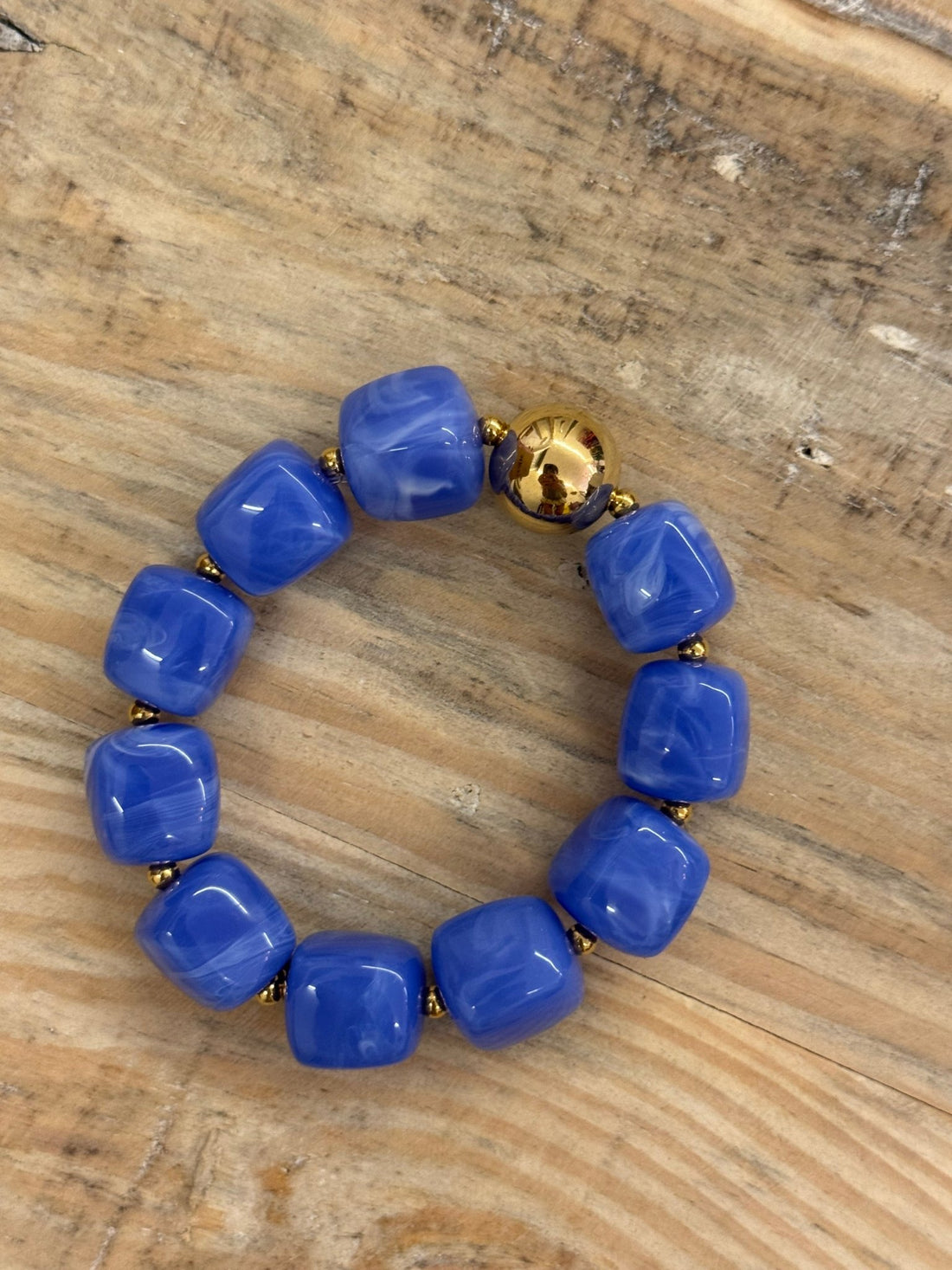 Bracelet style pierres bleues - Léone