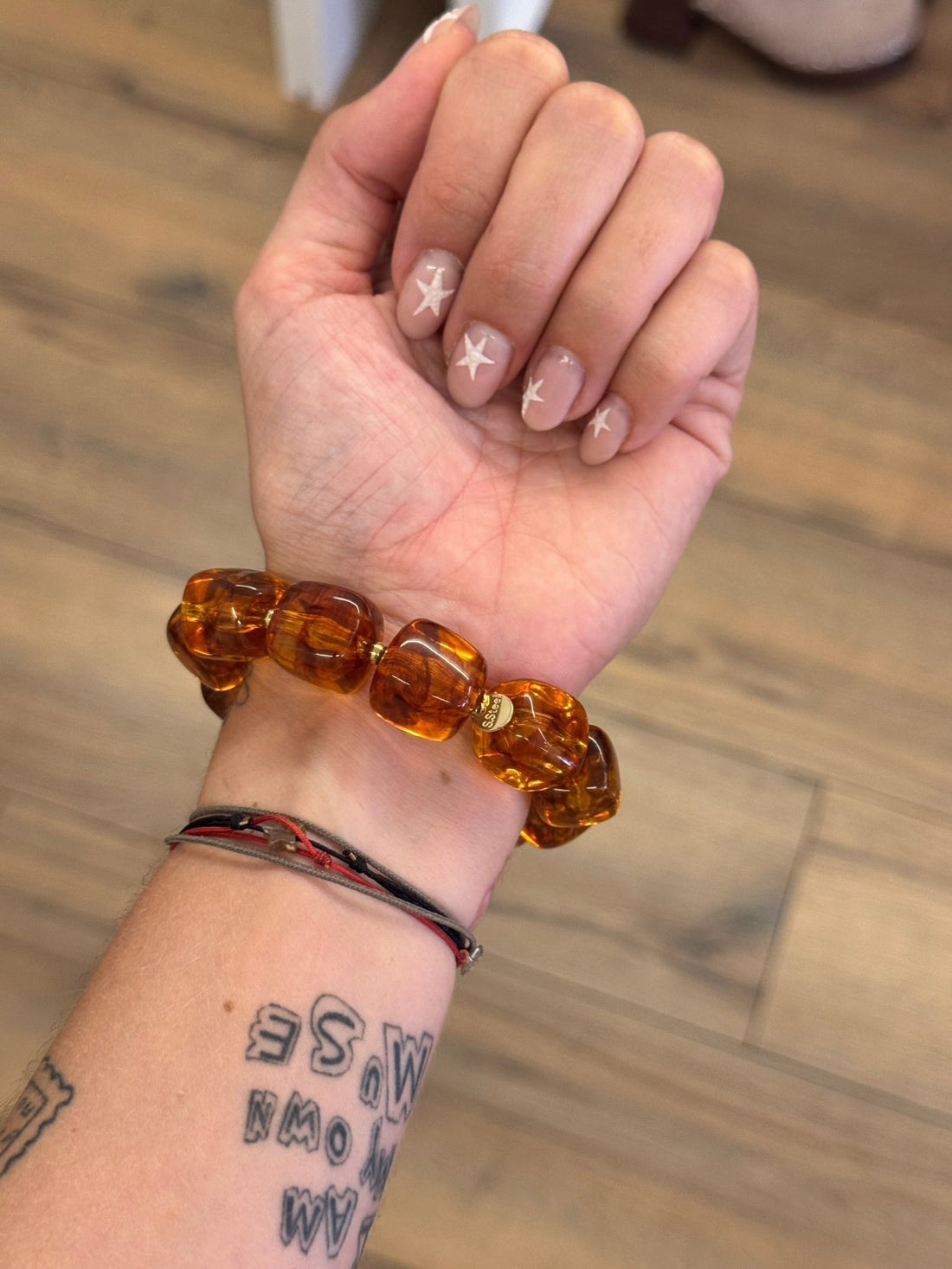Bracelet style pierres oranges - Léone