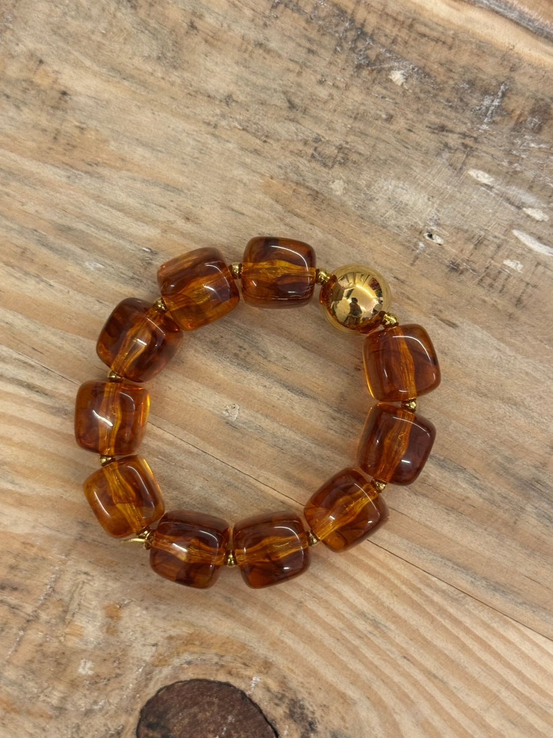 Bracelet style pierres oranges - Léone