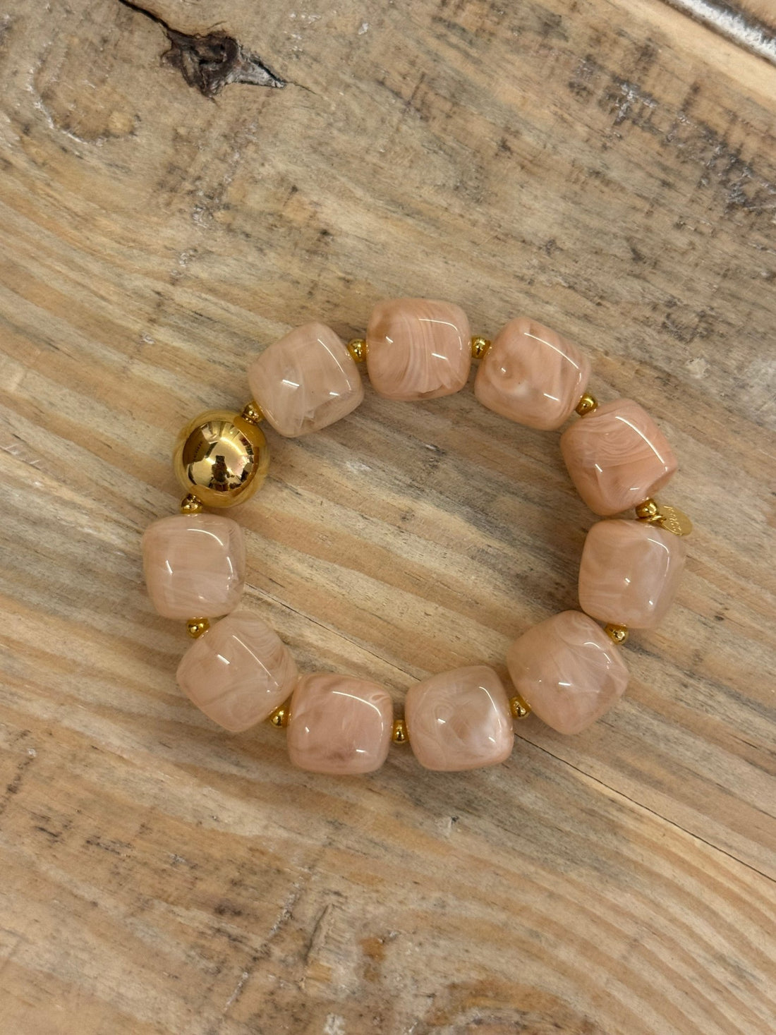Bracelet style pierres roses - Léone