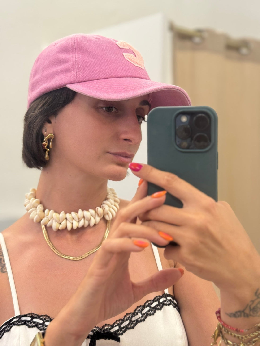 Casquette C rose - Léone