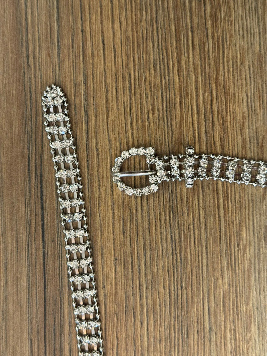 Ceinture argentée à strass - Léone