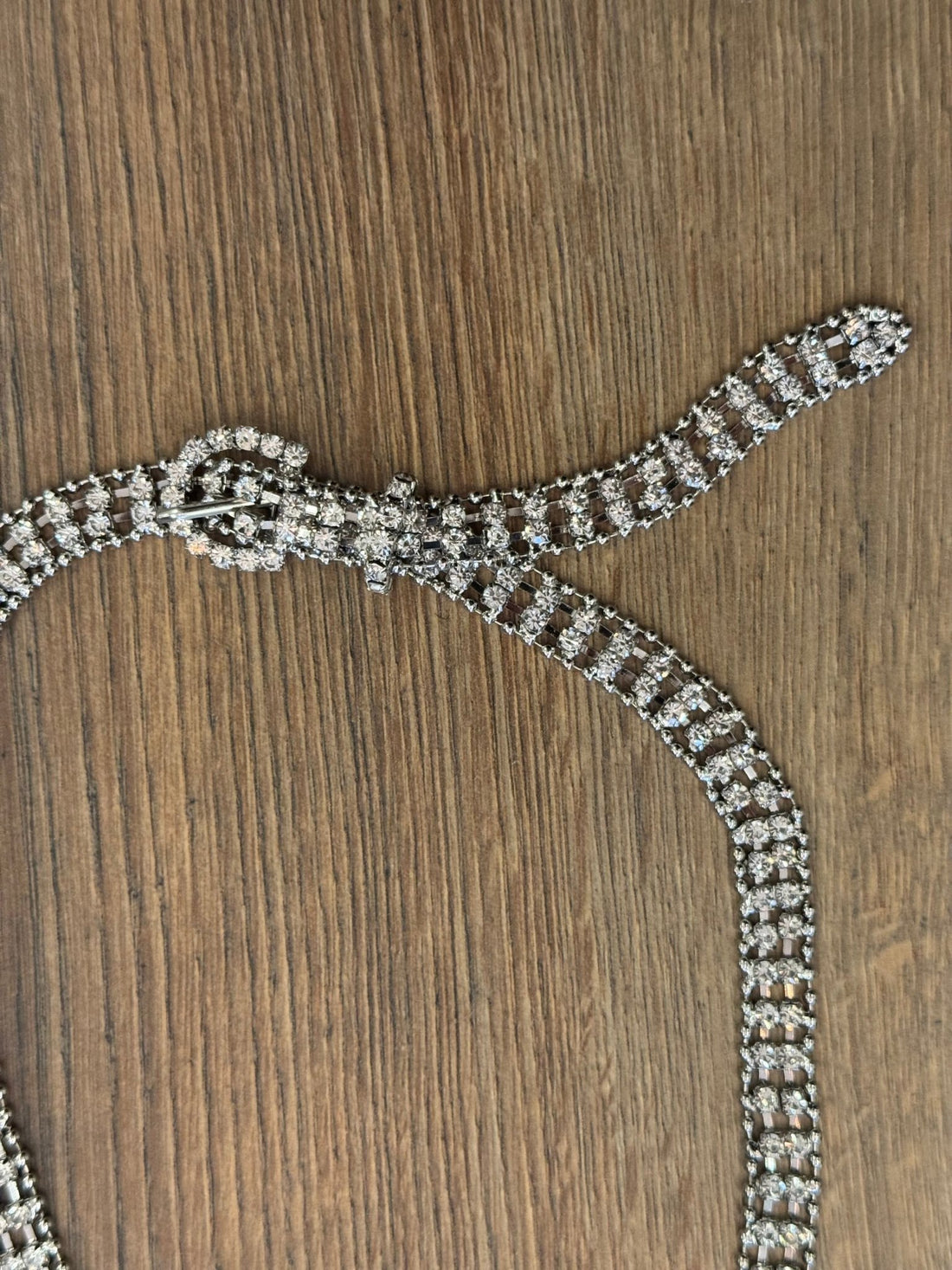Ceinture argentée à strass - Léone