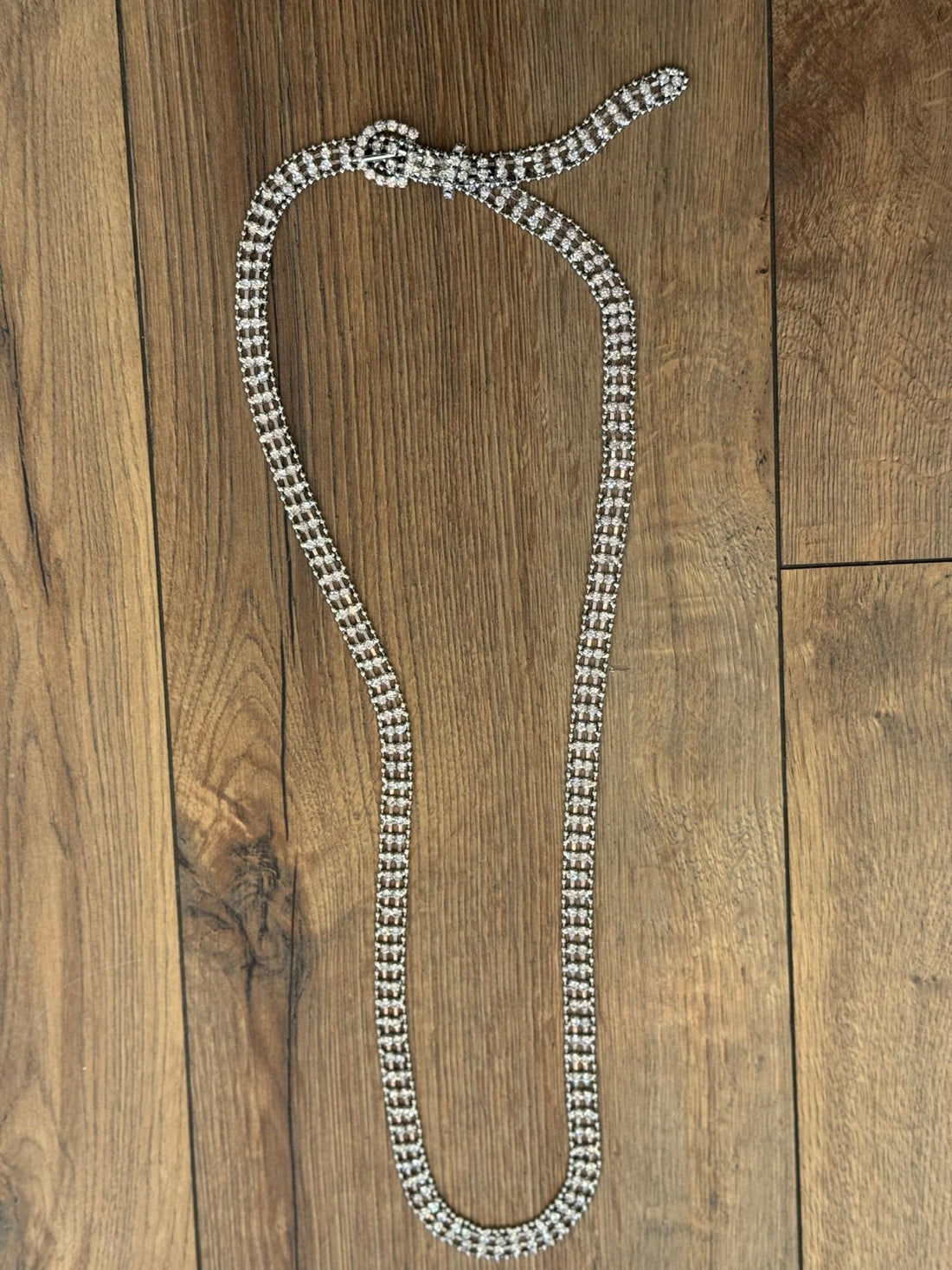 Ceinture argentée à strass - Léone