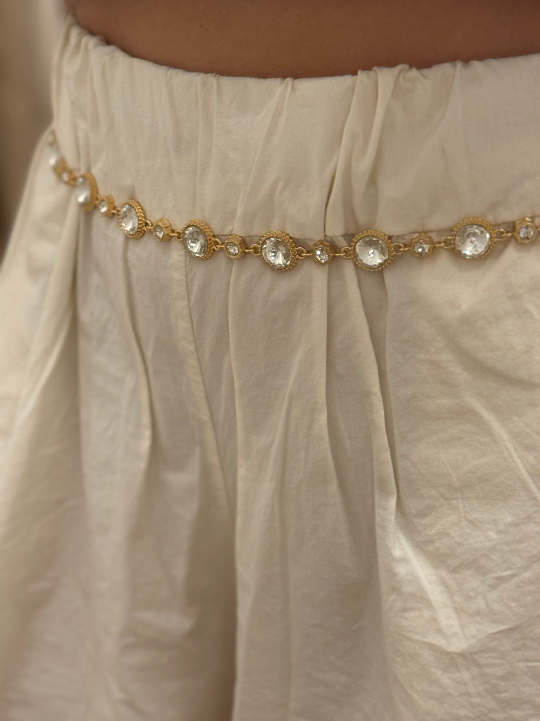 Ceinture chaîne pierres rondes petites et grandes - Léone