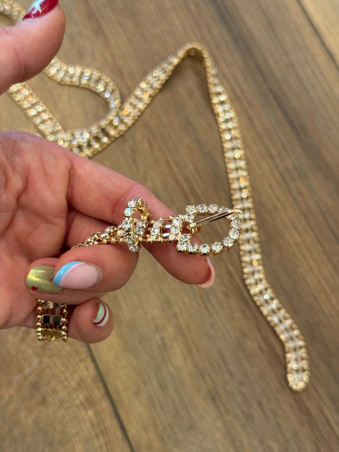 Ceinture dorée à strass - Léone