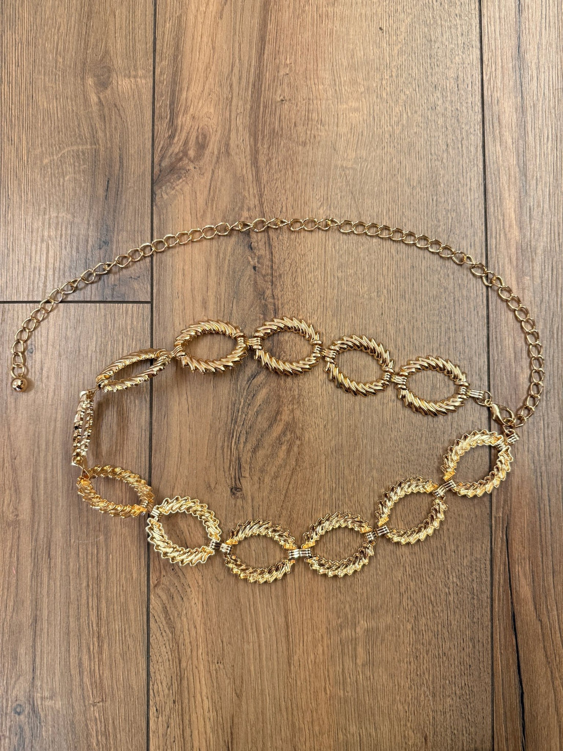 Ceinture dorée cercles martelés - Léone