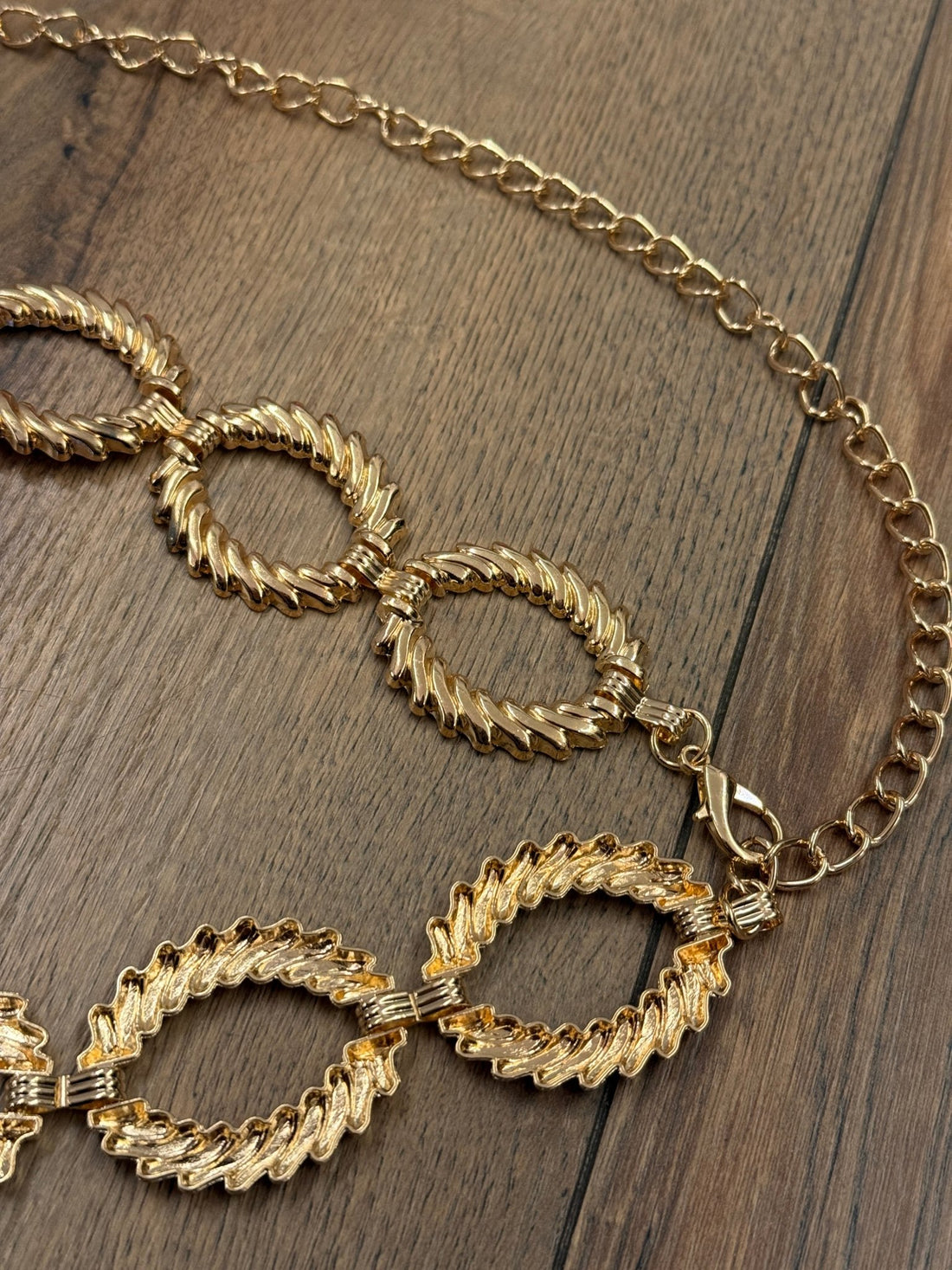 Ceinture dorée cercles martelés - Léone