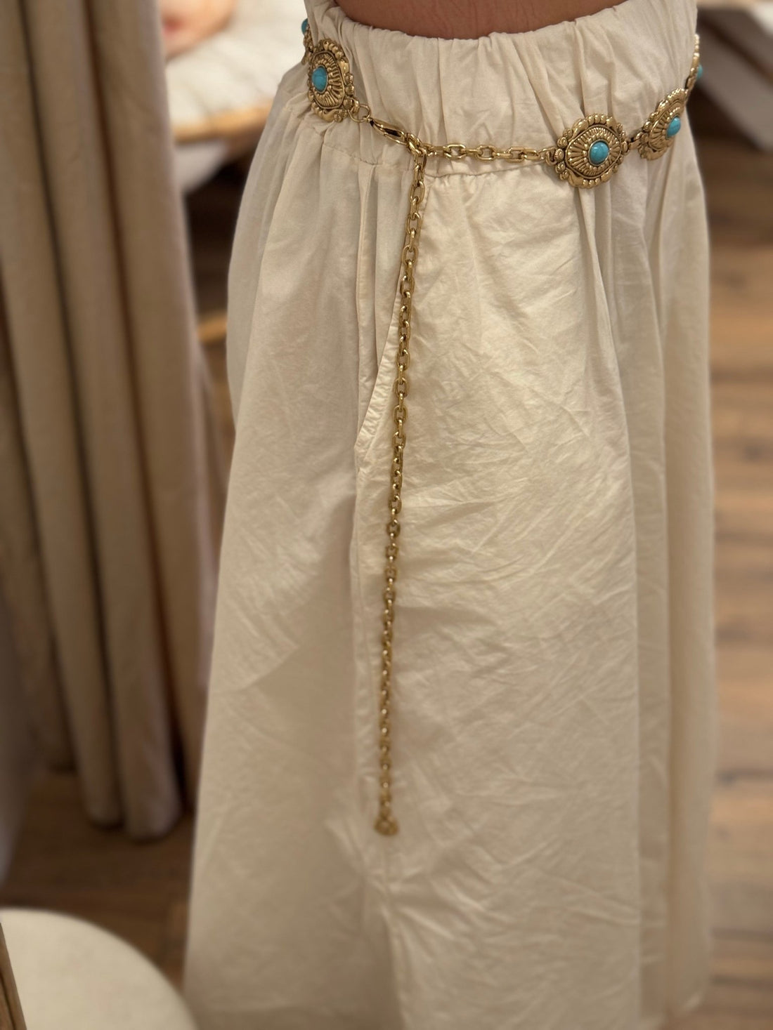 Ceinture en acier doré vieilli - Léone